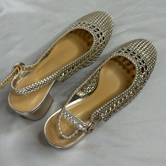 J. Crew Factory Woven Slingback Heels - Picture 4 of 8